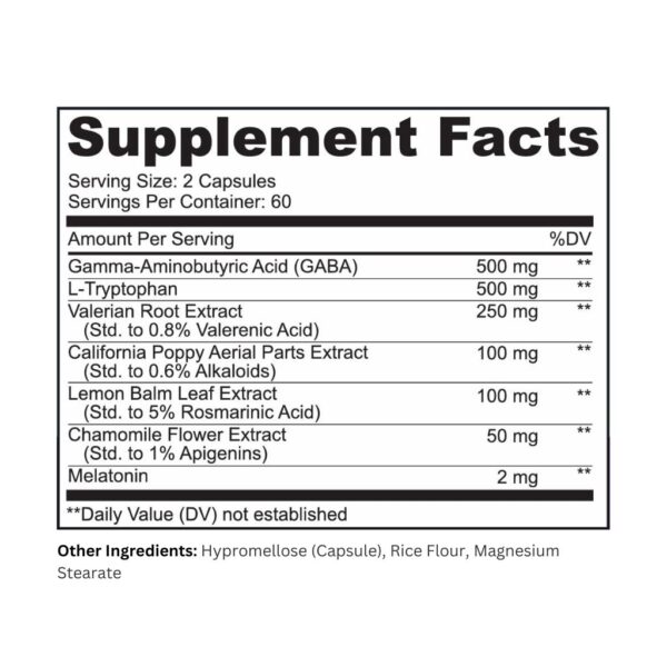 Lively Vitamin Co. Snooze Fest Supplement Facts