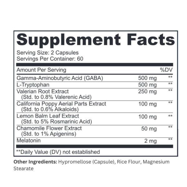 Lively Vitamin Co. Snooze Fest Supplement Facts