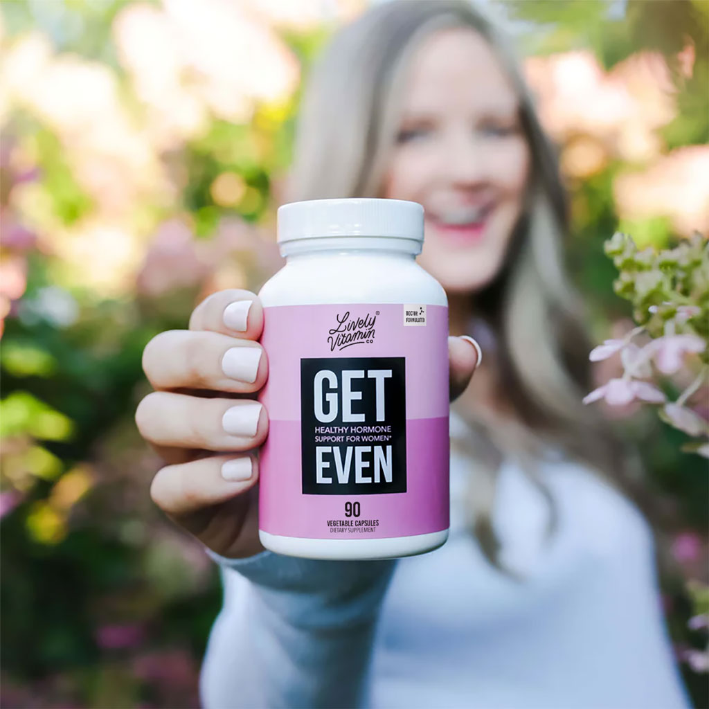 Mockup-GetEven Lively Vitamin Co. Get Even Capsules Mock up image