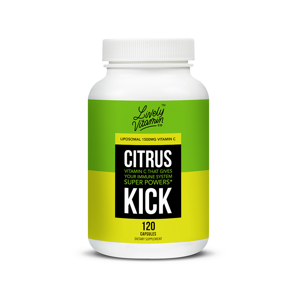 Lively Vitamin Co. Citrus Kick Liposomal Vitamin C 120 capsules Citrus Kick Lively Vitamin best vitamin c supplement benefits natural vitamin c supplement