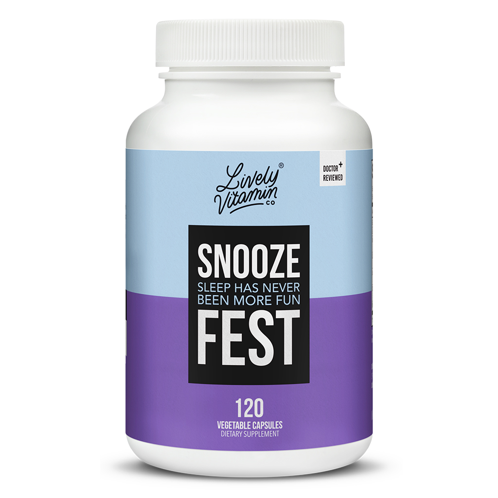 SnoozeFest_120Capsules_Front_Shadow SnoozeFest_120Capsules