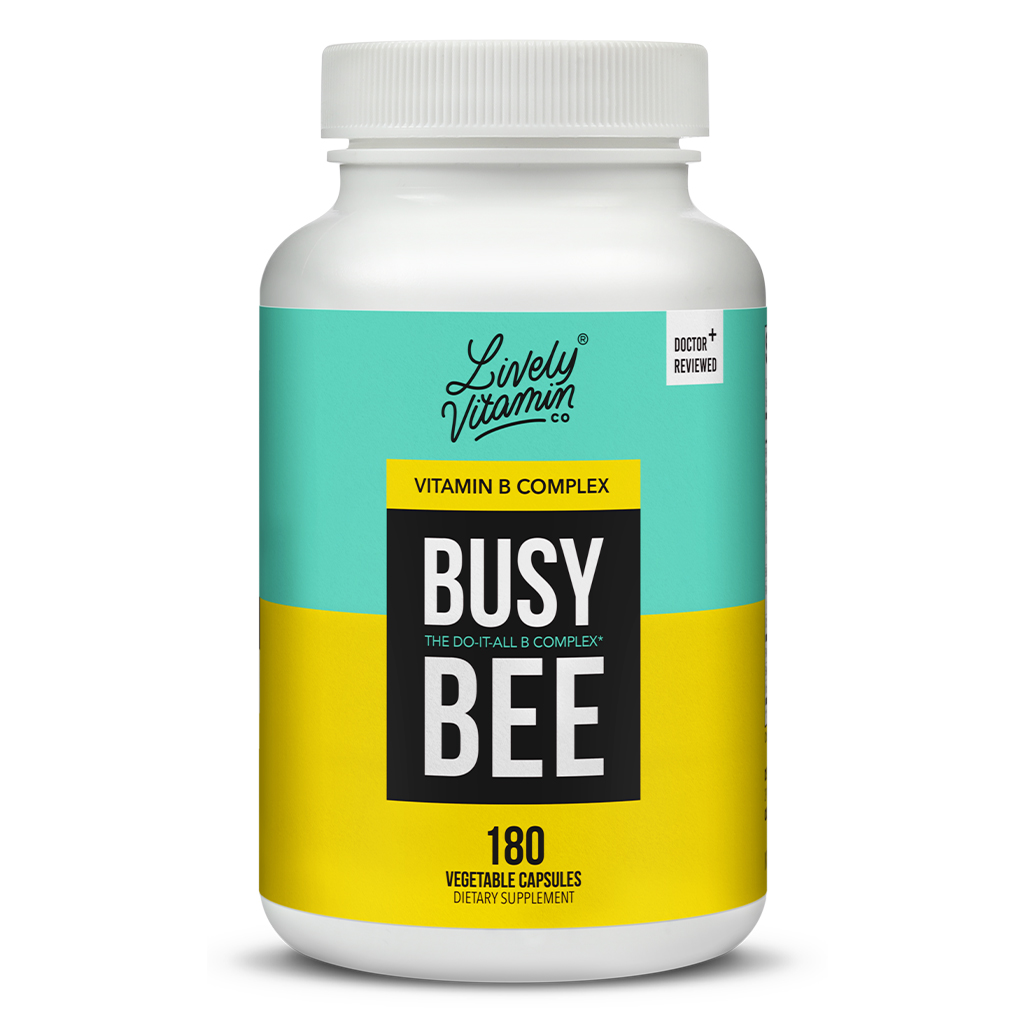 BusyBee_90VegetableCapsules_Front_Shadow